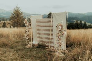 Matières naturelles pour le décor de mariage