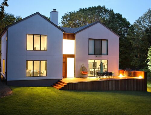 Modern luxury house and garden