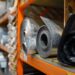 Rolls of thermal insulation in hardware store